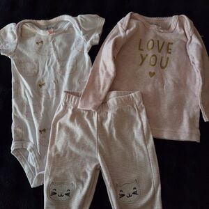 Carter's Pink Baby Outfit Set